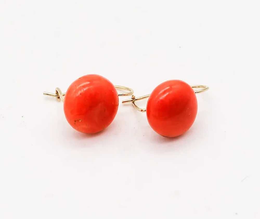 Italian 1950 Neapolitan Dangle Drop Coral buttons… - image 3