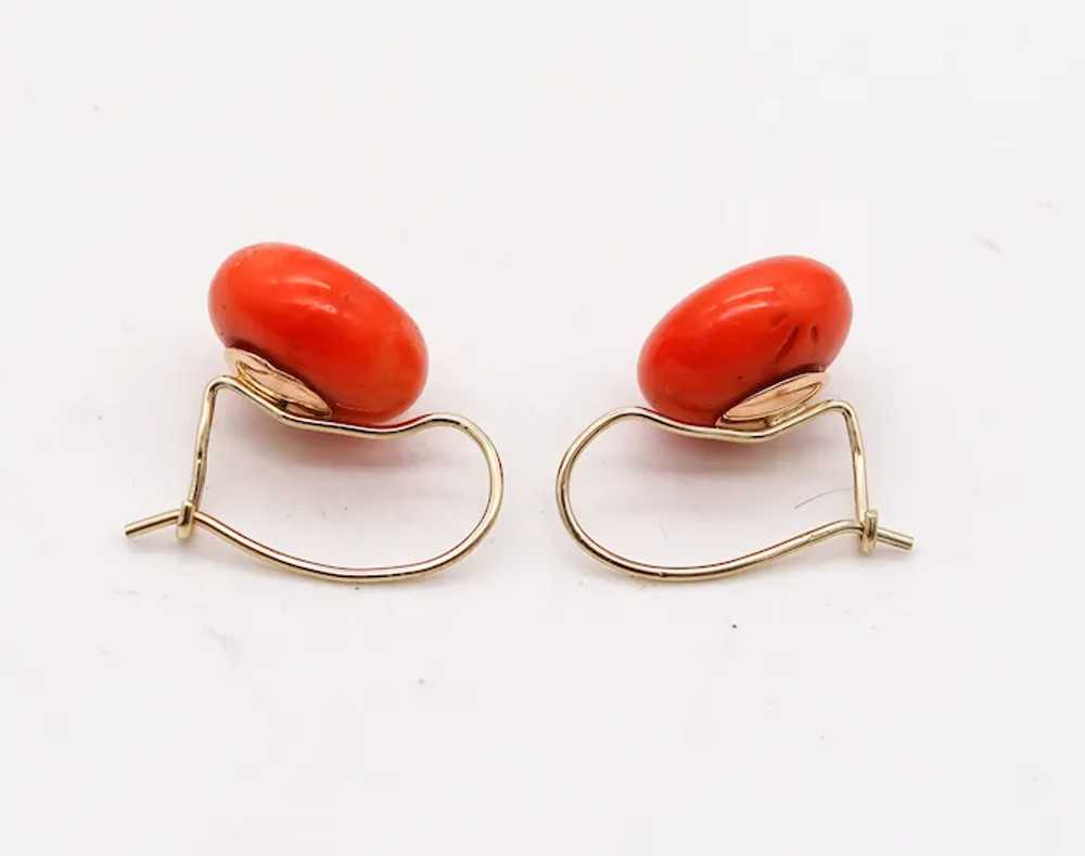 Italian 1950 Neapolitan Dangle Drop Coral buttons… - image 4