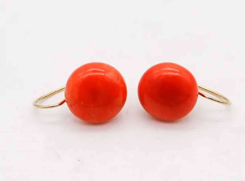 Italian 1950 Neapolitan Dangle Drop Coral buttons… - image 5