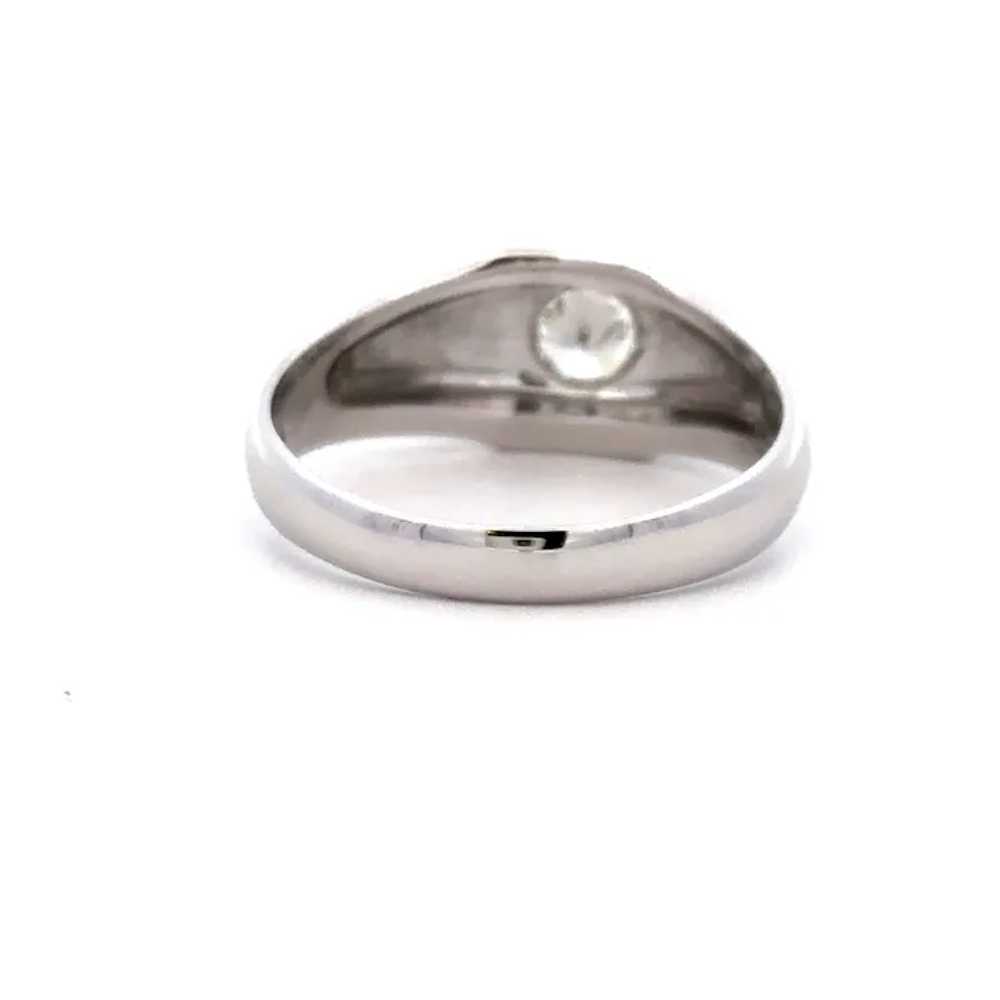 Estate 1930s Mens Diamond Ring in 14kt White Gold - image 3