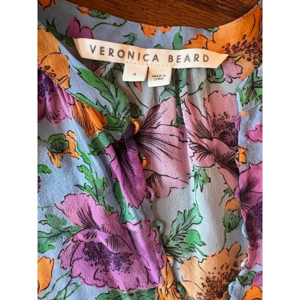 VERONICA BEARD silk Syden Floral Top size 4 (US S) - image 5