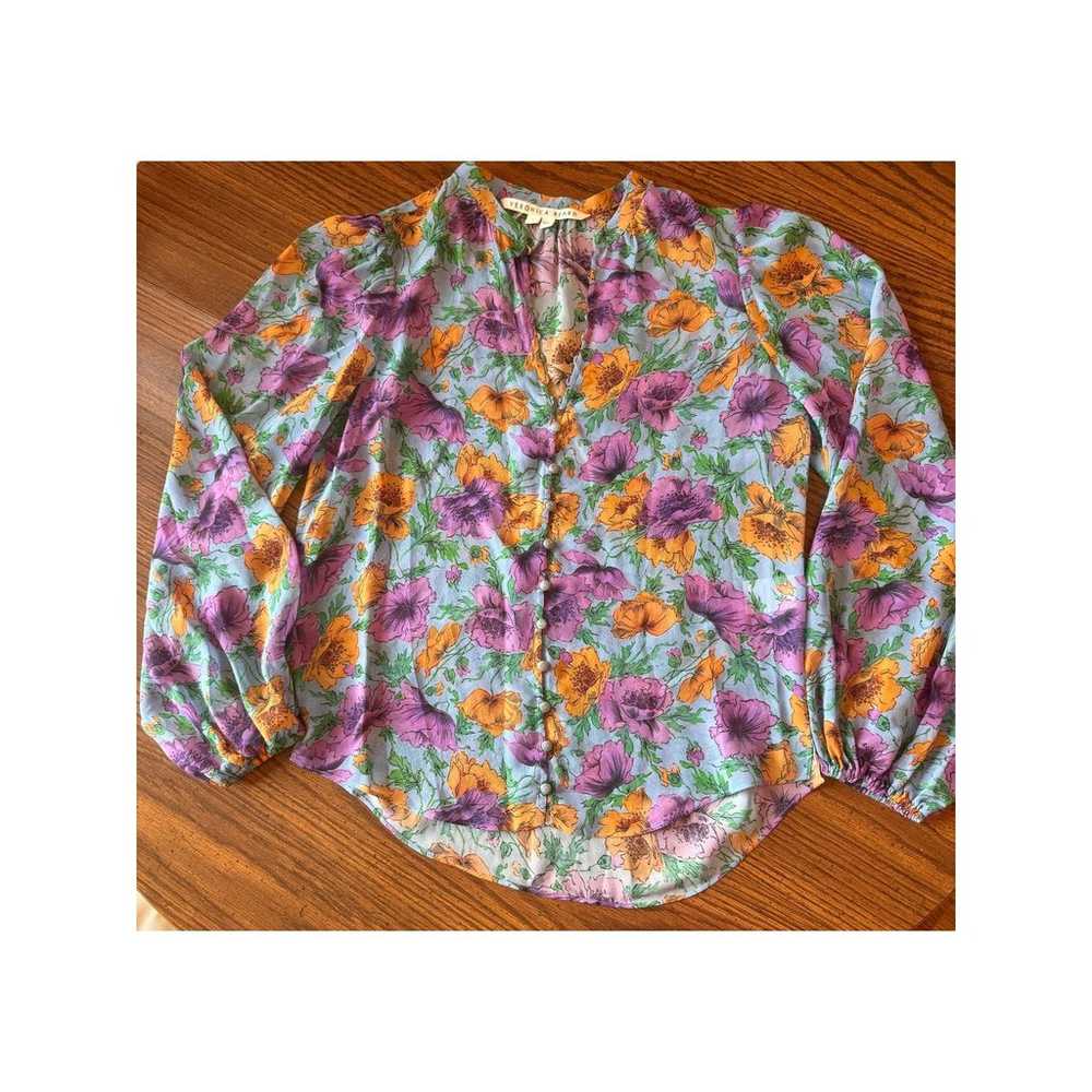 VERONICA BEARD silk Syden Floral Top size 4 (US S) - image 6
