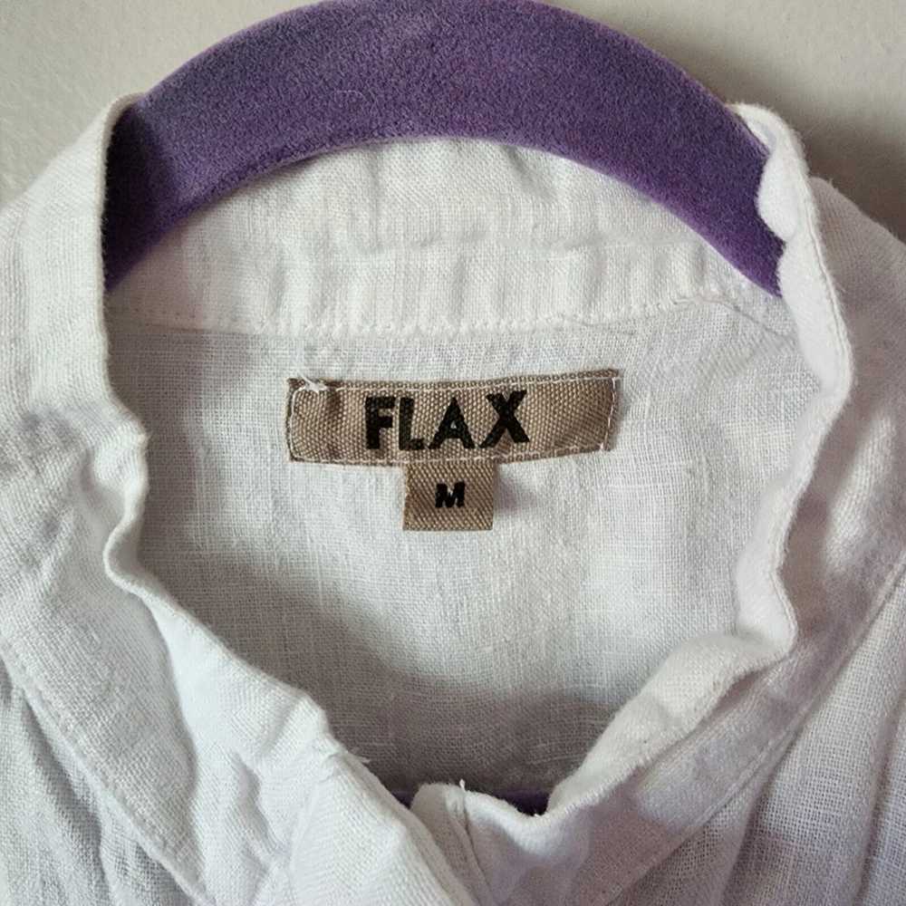 Flax Womens Medium White Linen Lightweight Jacket… - image 4