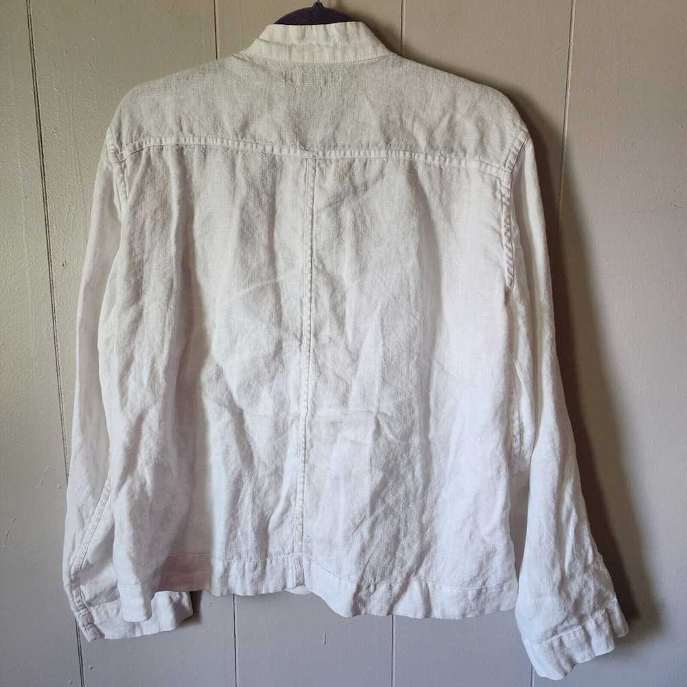 Flax Womens Medium White Linen Lightweight Jacket… - image 5