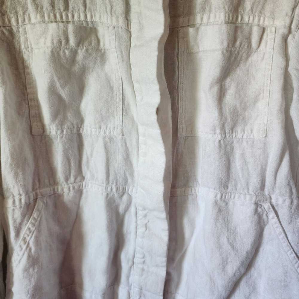 Flax Womens Medium White Linen Lightweight Jacket… - image 8