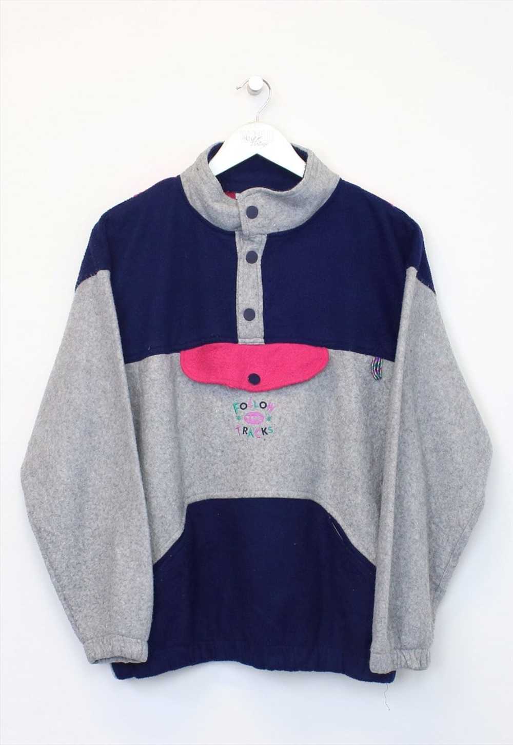 Vintage Unbranded crazy fleece in grey. Best fits… - image 1