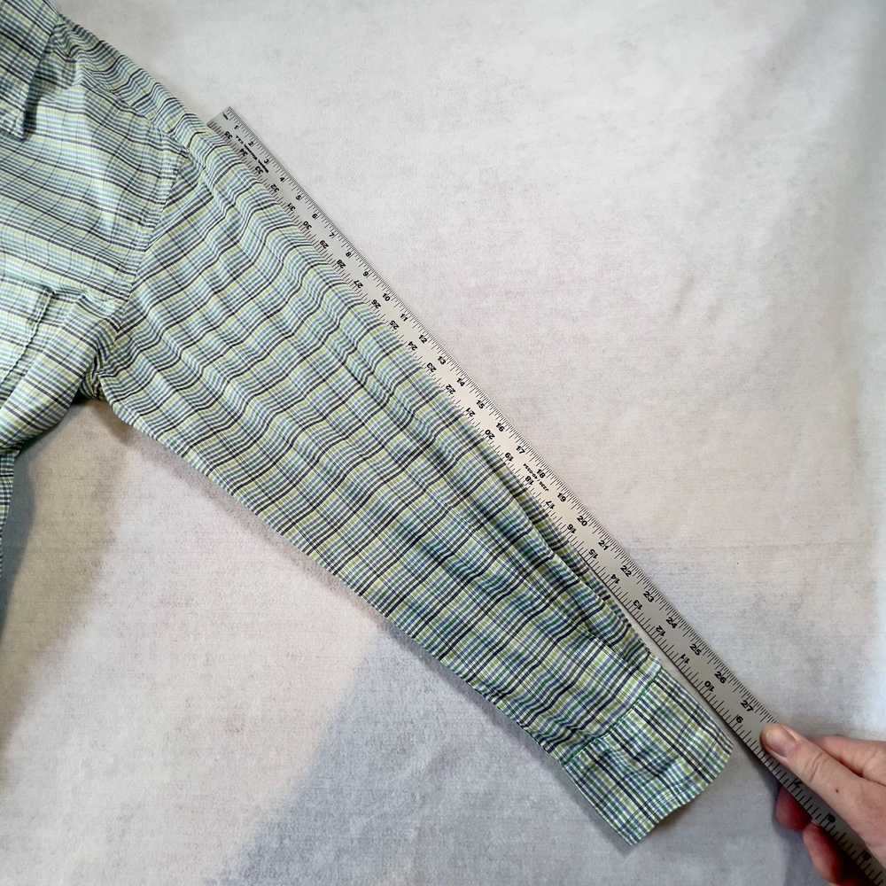 Hartford Hartford Button Shirt Blue Green Check w… - image 10