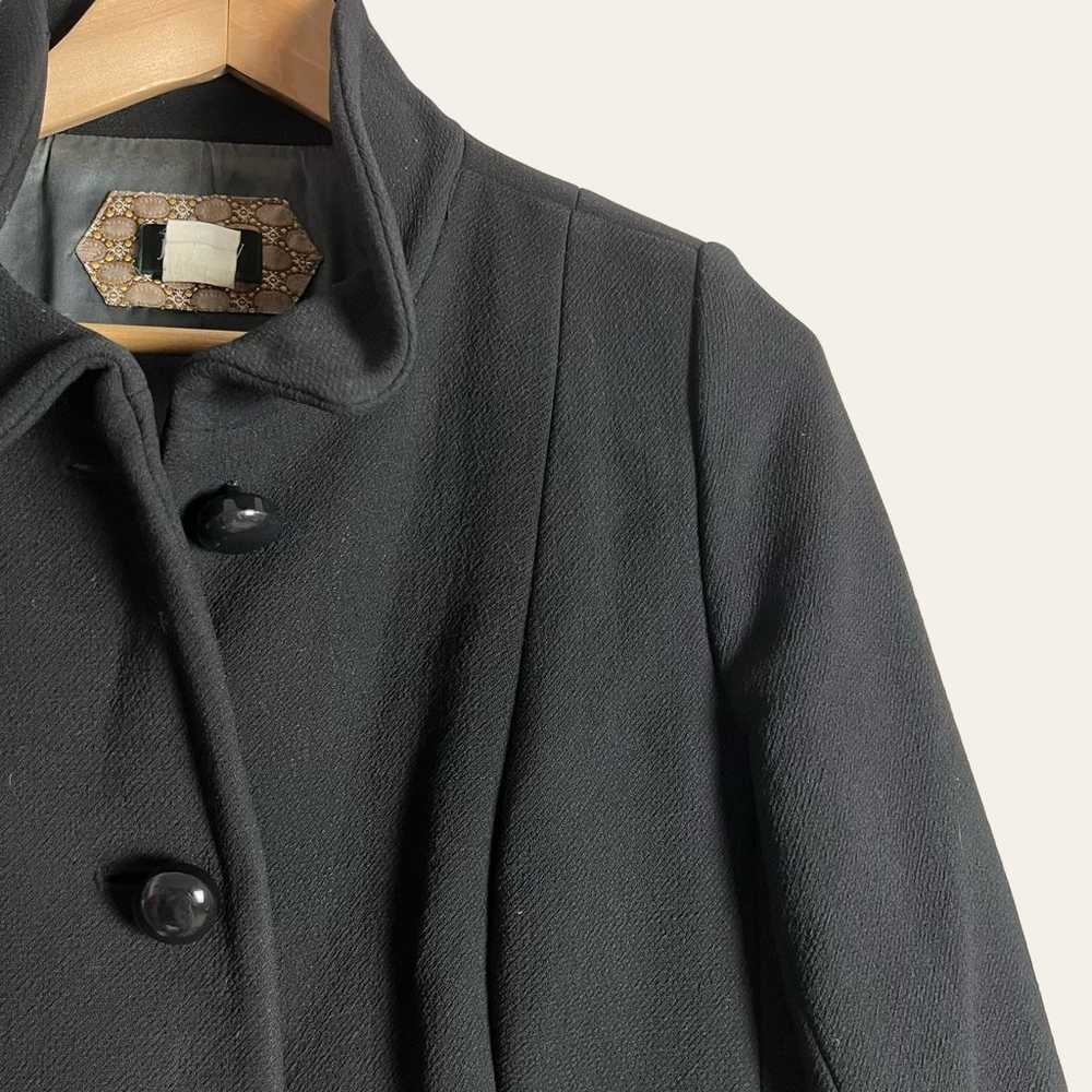 J.Crew Carlin Double Cloth Black Wool Coat Size 10 - image 6