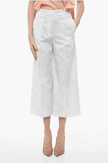 Etro og1mm0624 Cotton Cropped Pants in White