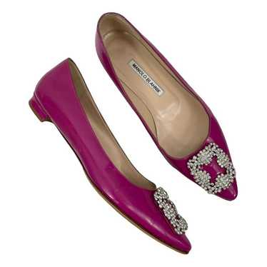 Manolo Blahnik Hangisi patent leather flats