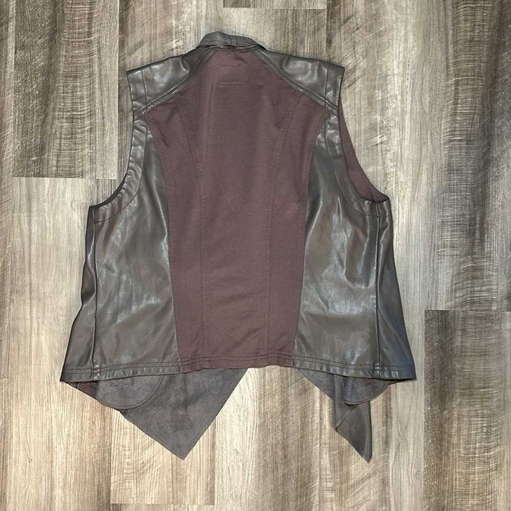 1 Kut From the Kloth Faux Leather Open Vest - 2XL - image 2