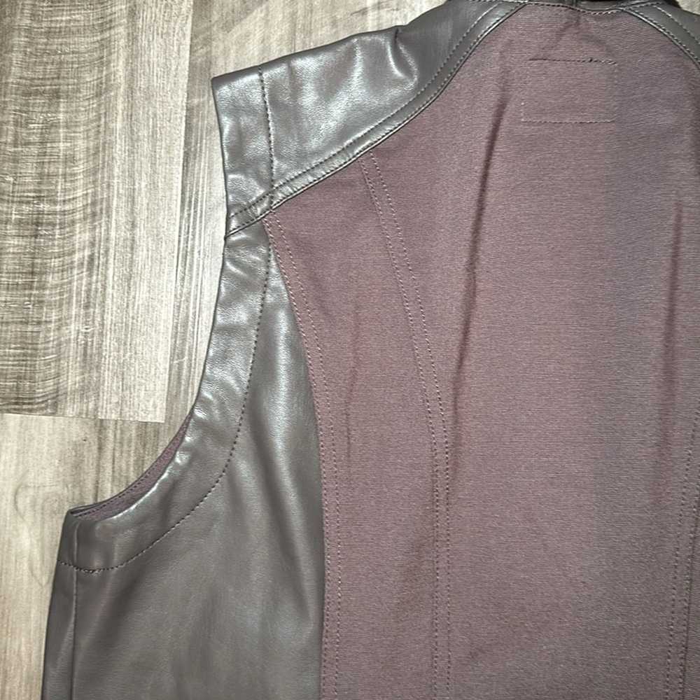 1 Kut From the Kloth Faux Leather Open Vest - 2XL - image 3