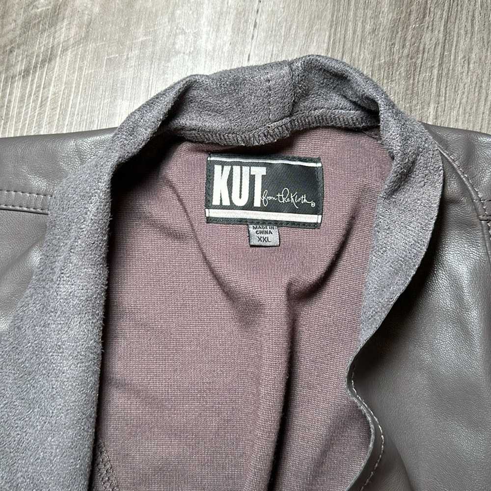 1 Kut From the Kloth Faux Leather Open Vest - 2XL - image 5