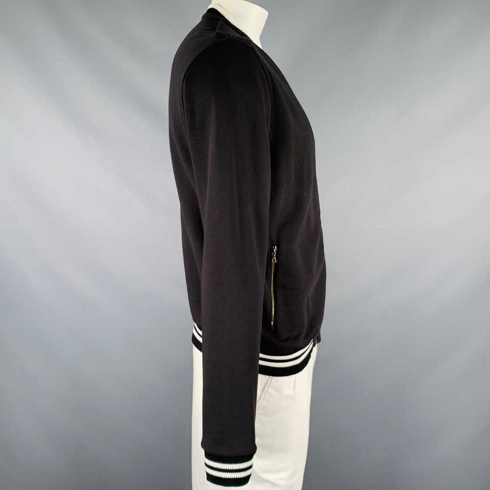 Dries Van Noten Black White Cotton Zip Up Jacket - image 3