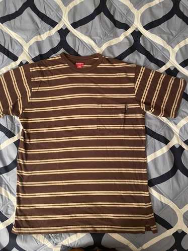 Supreme Supreme striped short sleeve t-shirt brown