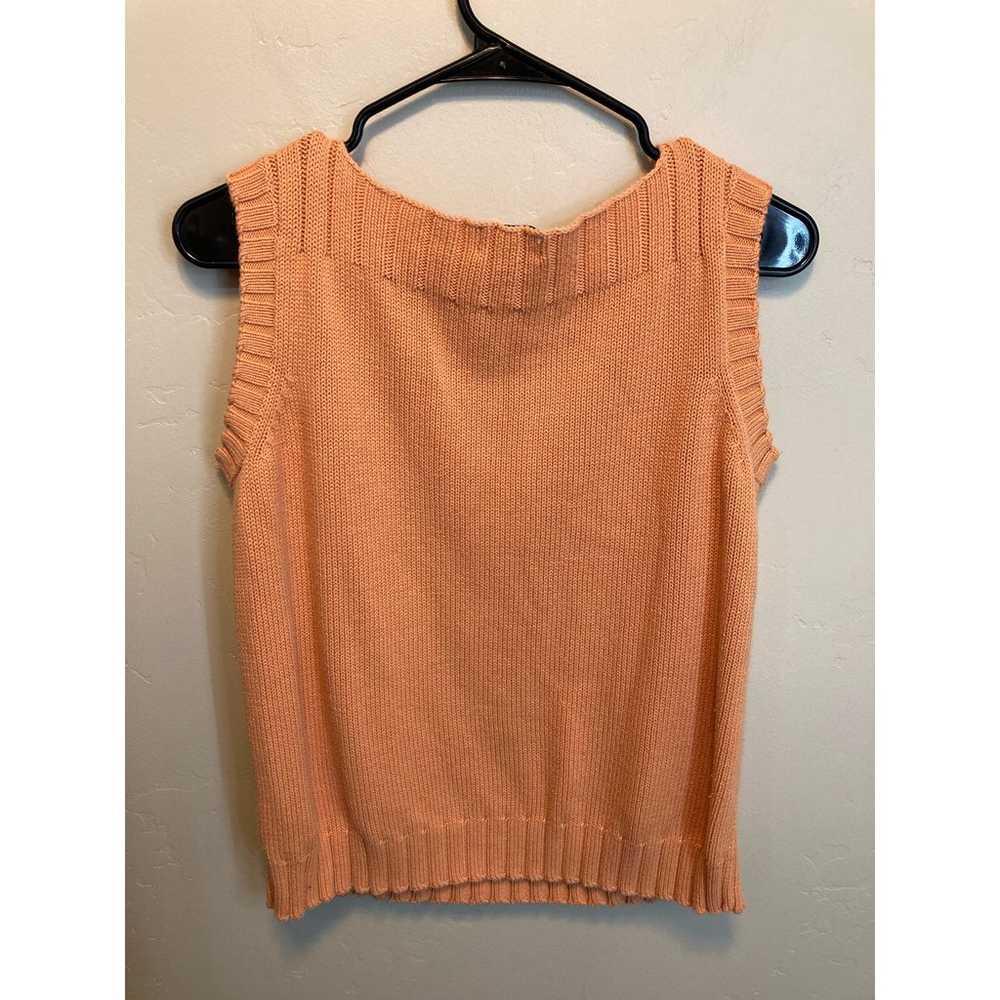 90s Vintage White Stag Orange Sleeveless Sweater … - image 6