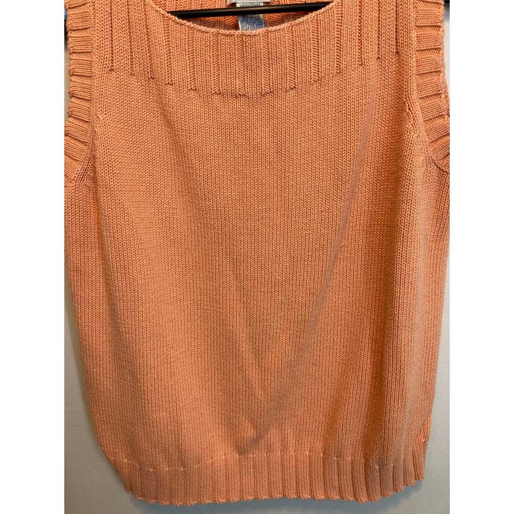 90s Vintage White Stag Orange Sleeveless Sweater … - image 7