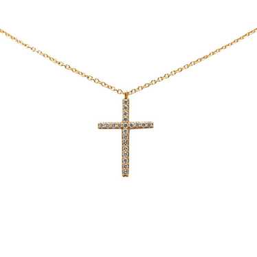 Tiffany & Co. Tiffany Cross Rhinestone Necklace K… - image 1