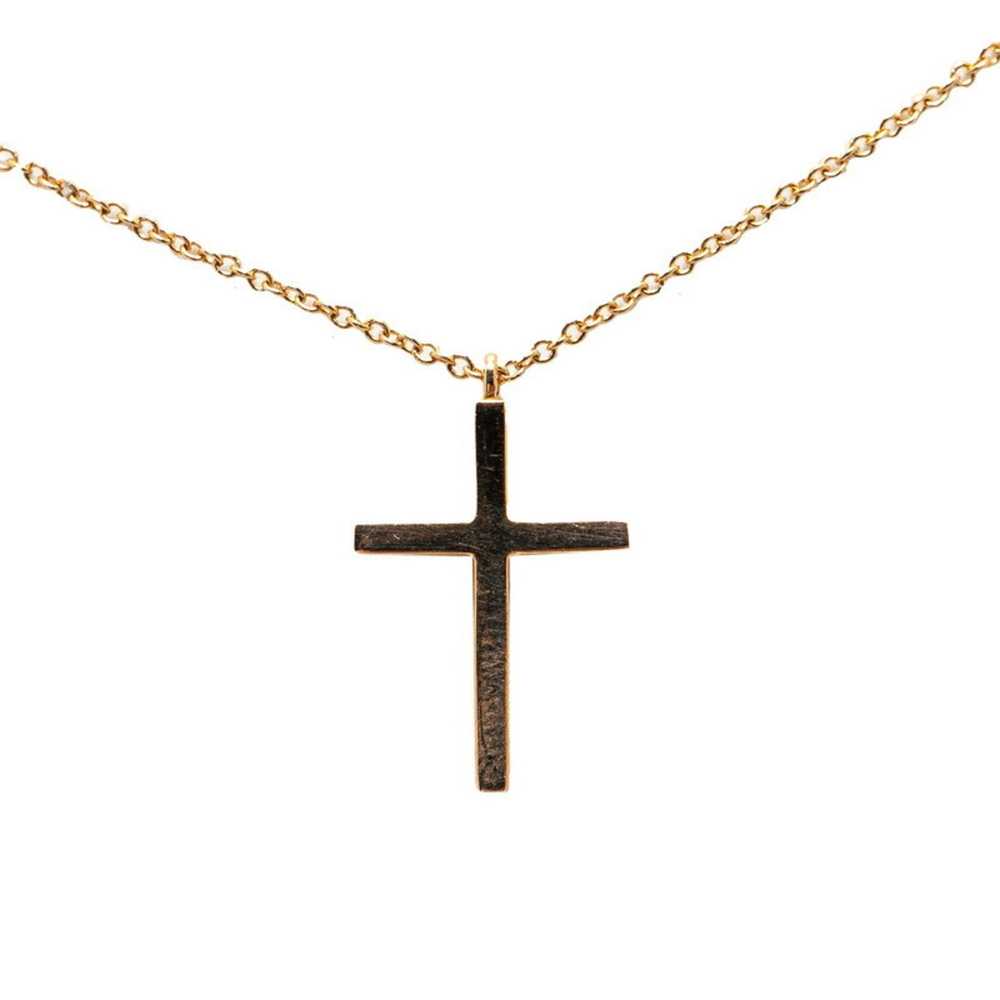 Tiffany & Co. Tiffany Cross Rhinestone Necklace K… - image 2