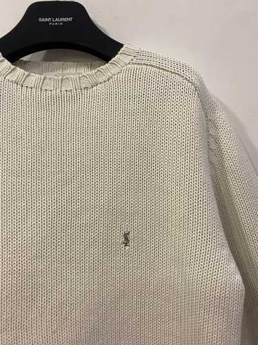 Vintage × Yves Saint Laurent Cream YSL Sweater Kni