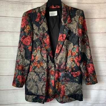 Samantha David Vintage Floral Blazer Jacket Mixed… - image 1
