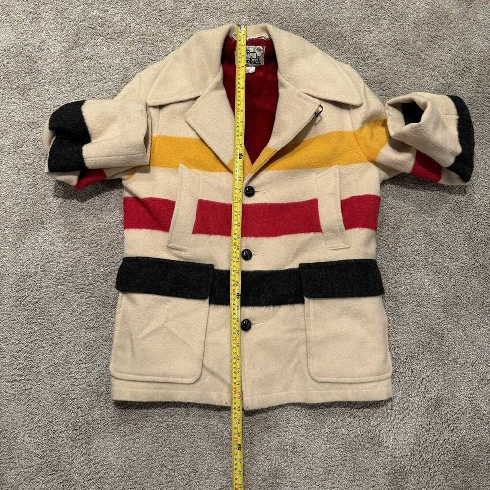 Vintage Hudson Bay Woolrich Striped Blanket Jacke… - image 3