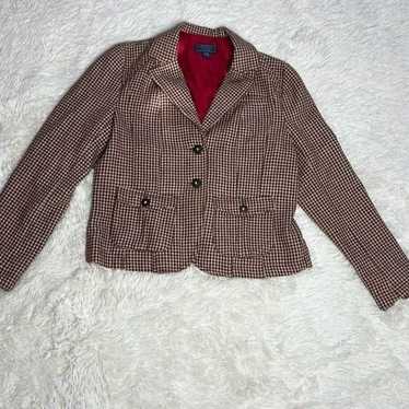 American Eagle Outfitters Houndstooth Blazer Wool 