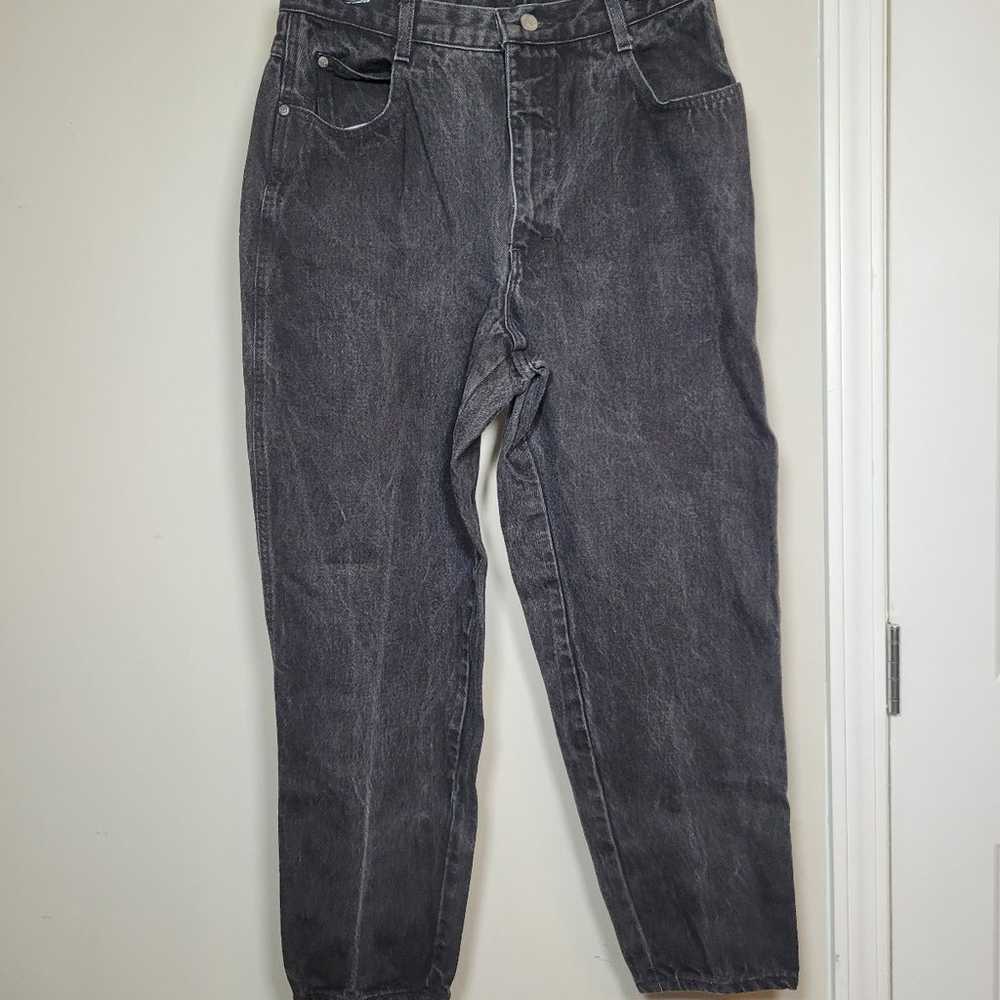 Gitano 90s Y2K Black Thick Denim Jeans sz 14 Short - image 3