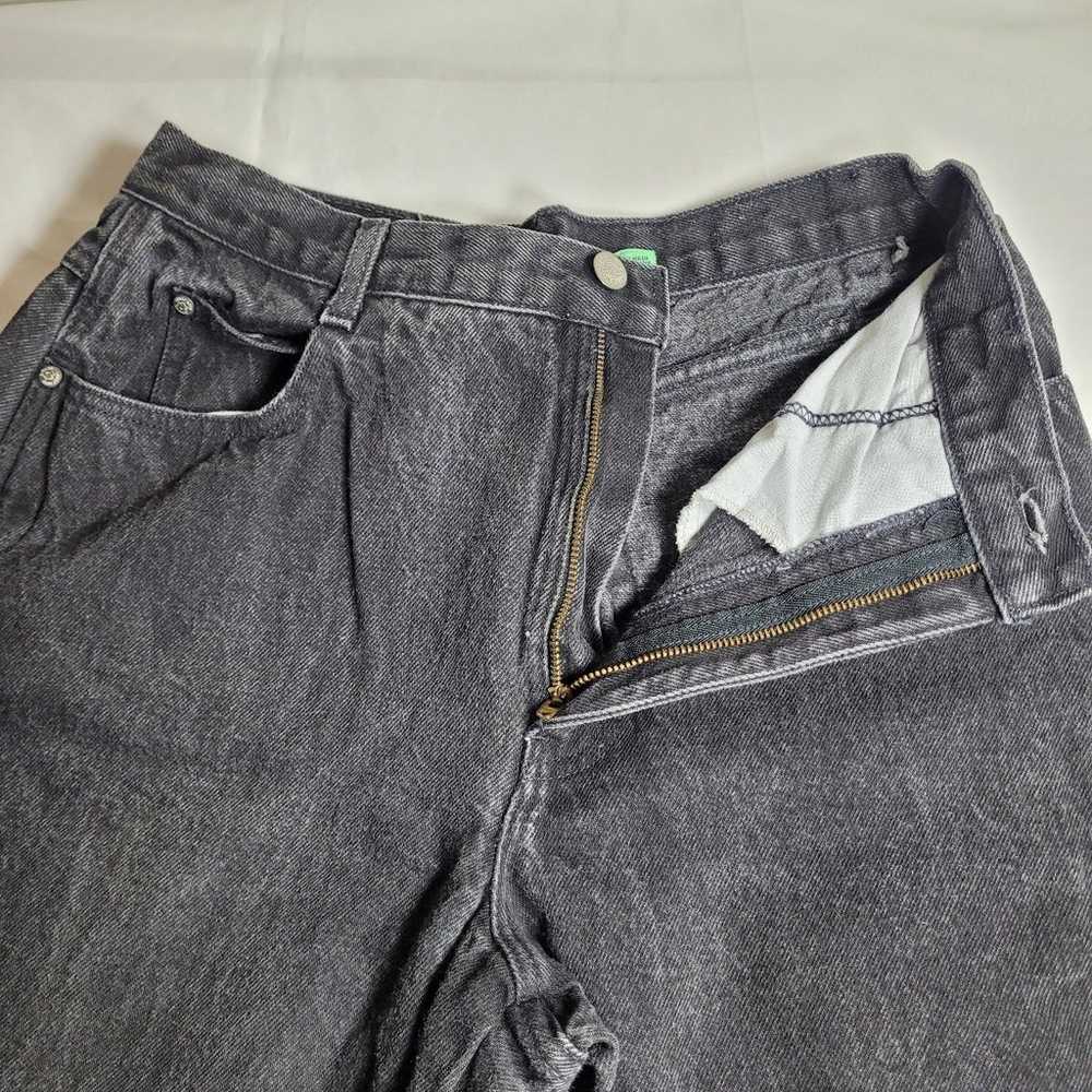 Gitano 90s Y2K Black Thick Denim Jeans sz 14 Short - image 4