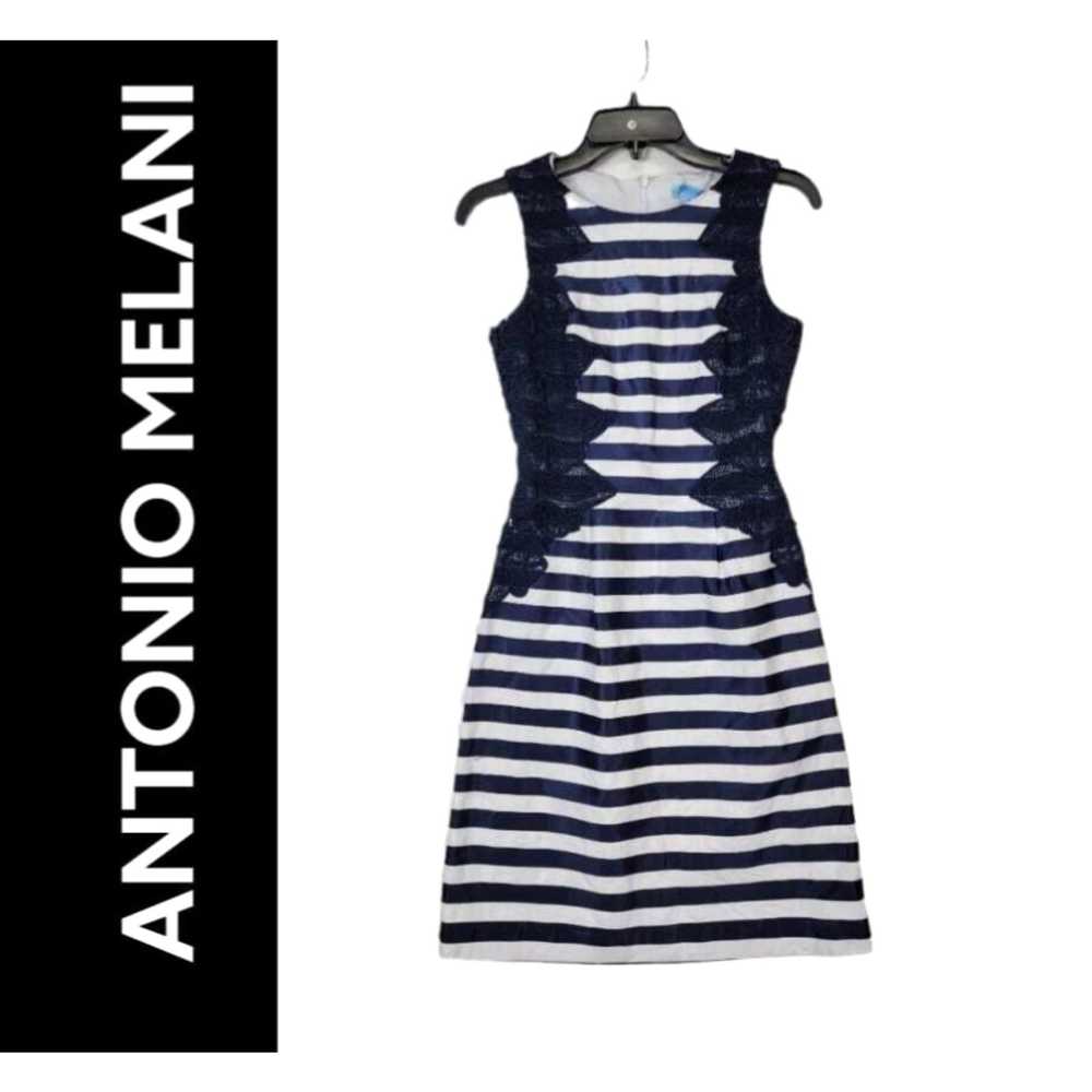 Vintage Antonio Melani Dress Size 0 Women Stripe … - image 1