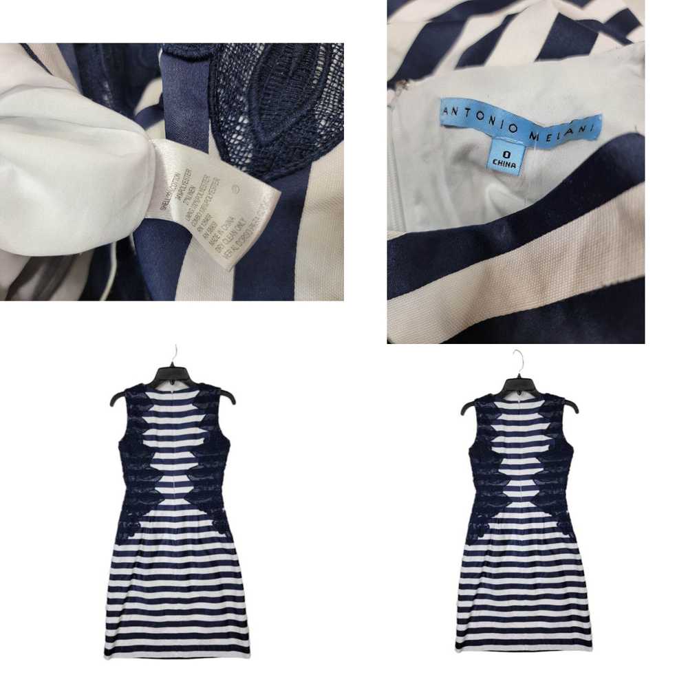 Vintage Antonio Melani Dress Size 0 Women Stripe … - image 4