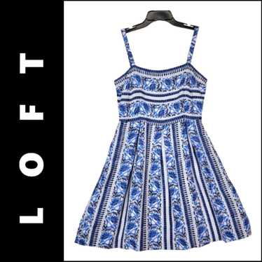 Loft Loft Dress Blue Size 4 Women Sleeveless Fit &