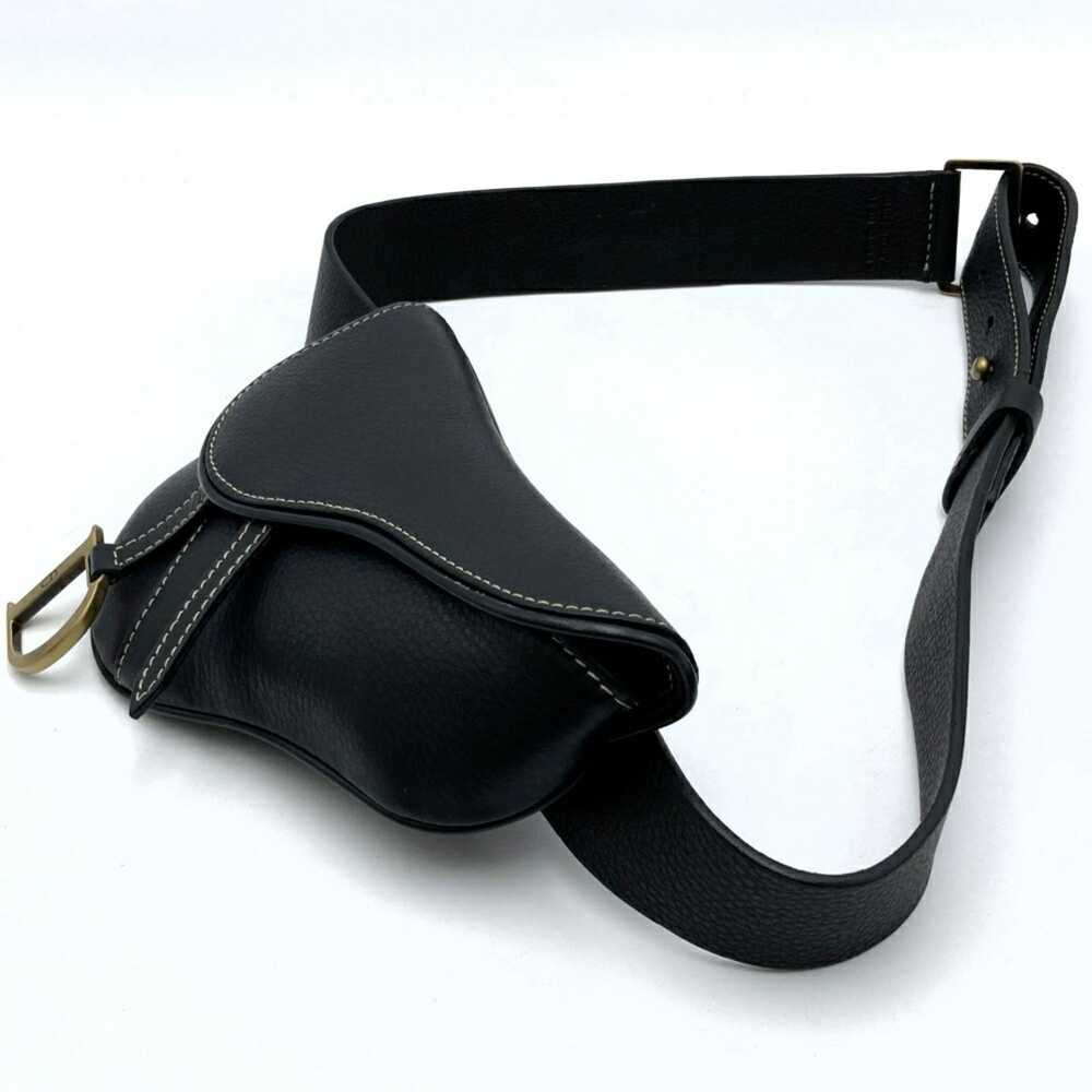 Dior Christian Dior Saddle Bag Waist Body Black L… - image 4