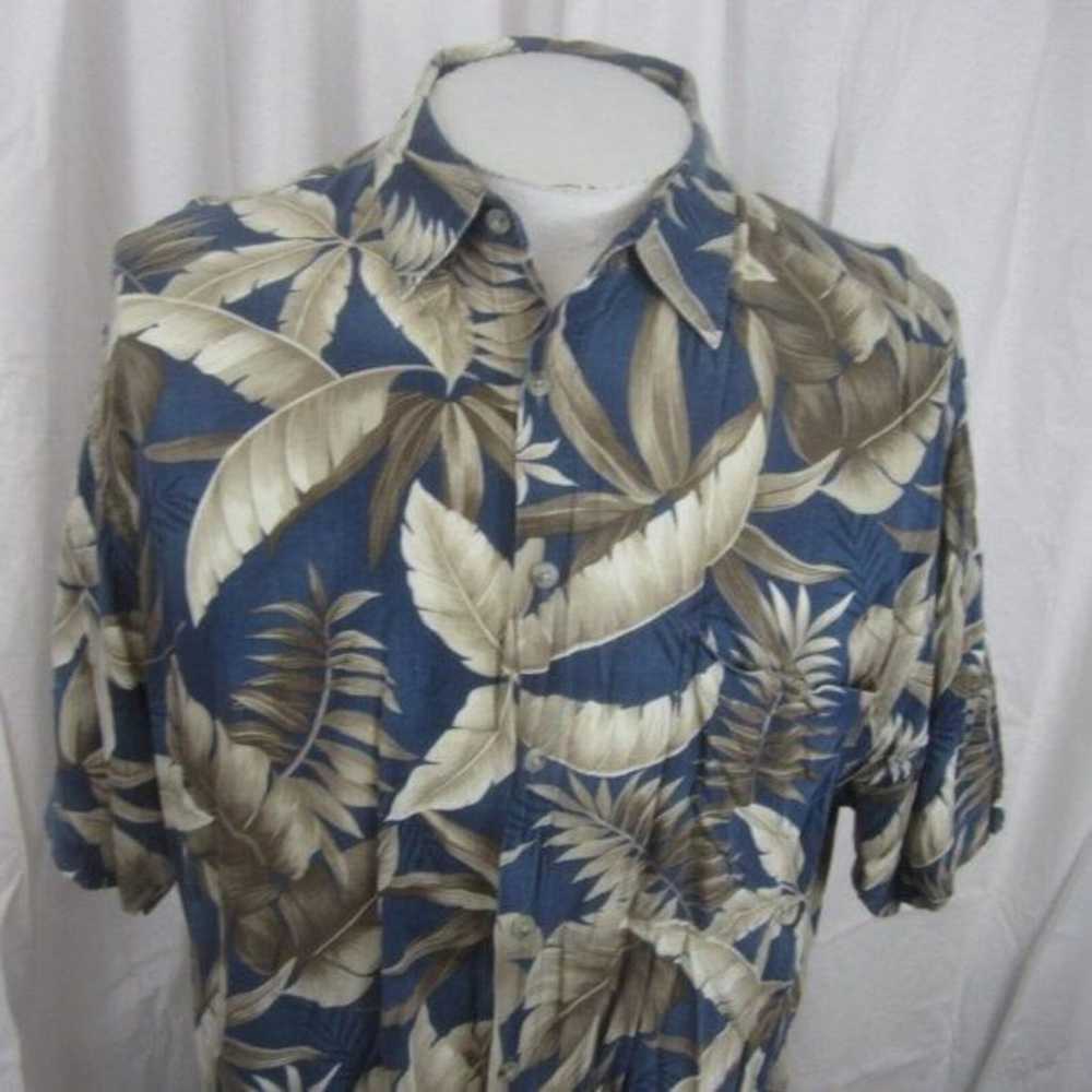 Pierre Cardin vtg Men Hawaiian camp shirt p2p 24 … - image 4