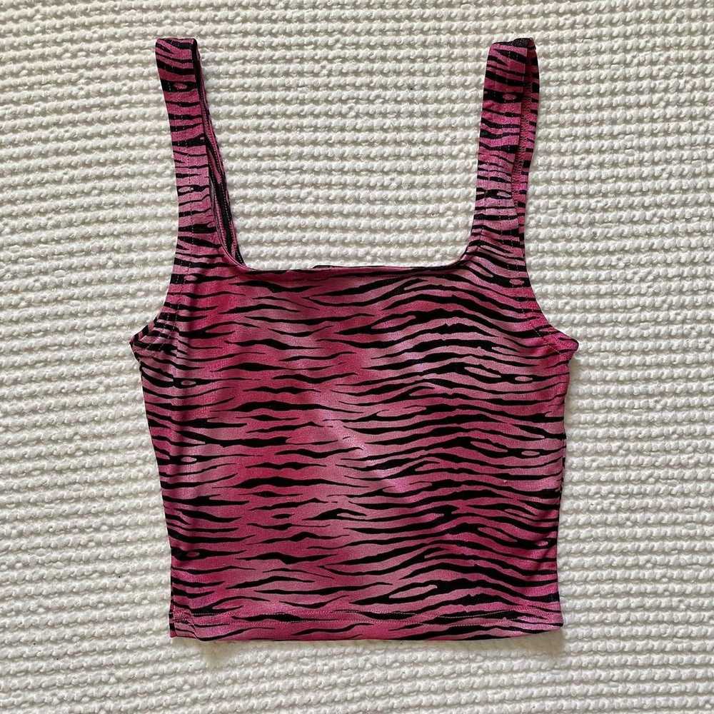 I Am Gia I.AM.GIA Poison Hot Pink Zebra Print Tan… - image 2