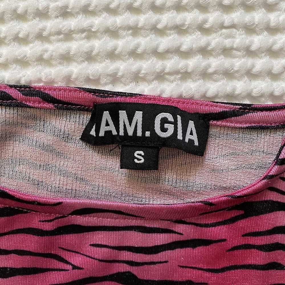 I Am Gia I.AM.GIA Poison Hot Pink Zebra Print Tan… - image 3