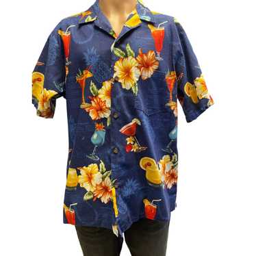 Other RJC Ltd Hawaii Men's Blue Tropical Button u… - image 1