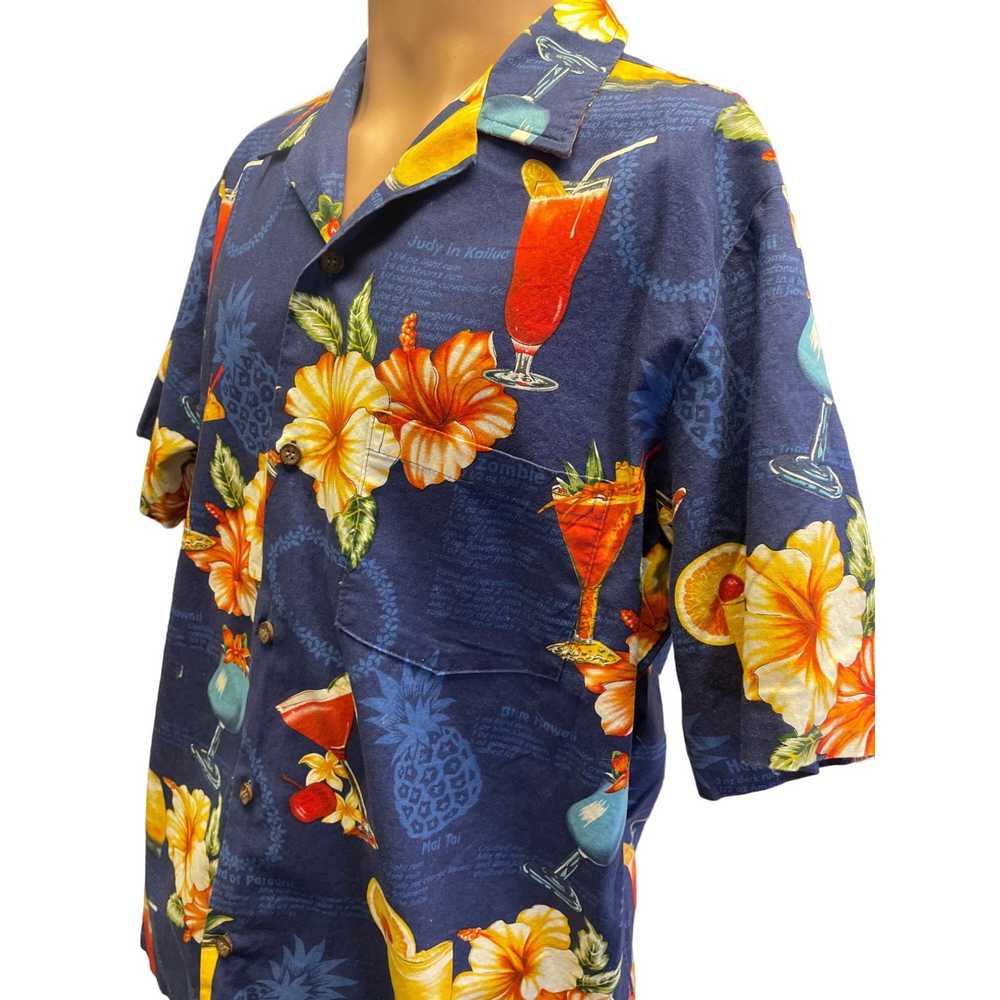 Other RJC Ltd Hawaii Men's Blue Tropical Button u… - image 2