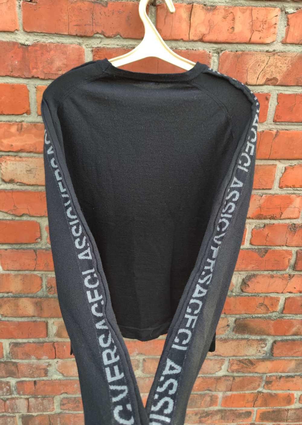 Versace Versace mens black lightweight wool sweat… - image 1