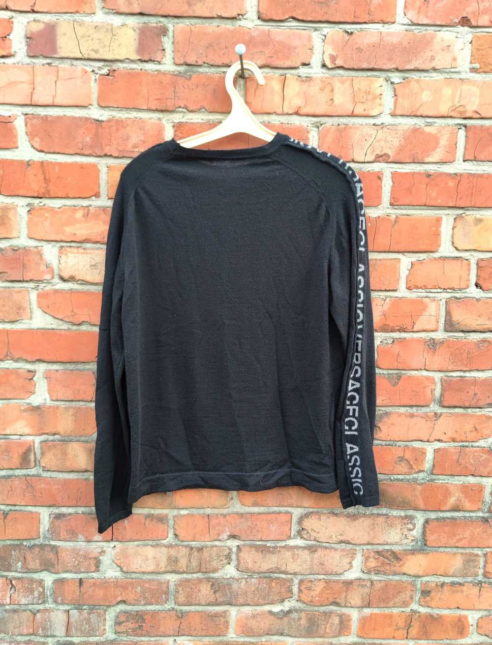 Versace Versace mens black lightweight wool sweat… - image 2