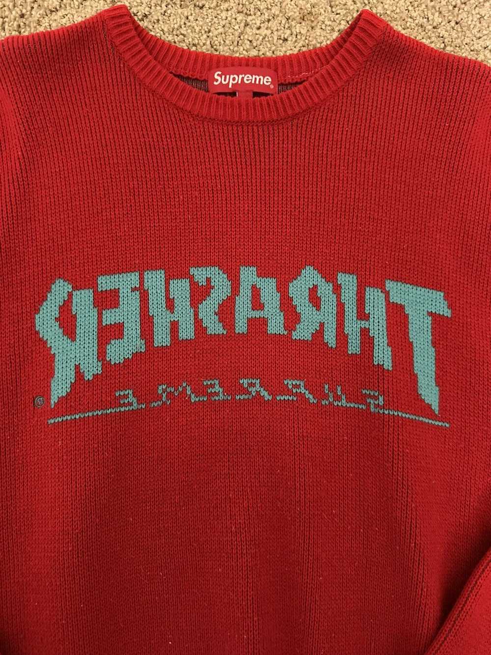 Supreme × Thrasher Supreme x Thrasher Sweater Red - image 2