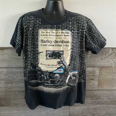 Rare Vintage HARLEY DAVIDSON Brick Wall 1995 Shirt