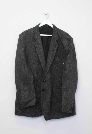 Vintage unbranded tweed jacket in dark grey. Best 