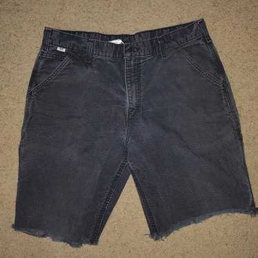 Carhartt cut off black denim shorts - image 1