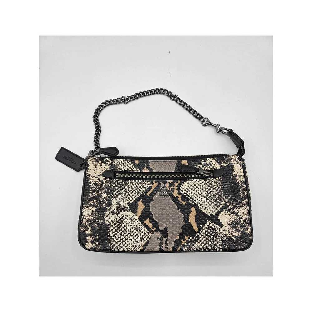 Coach Exotic Embossed Leather Shoulder Bag Chain … - image 1