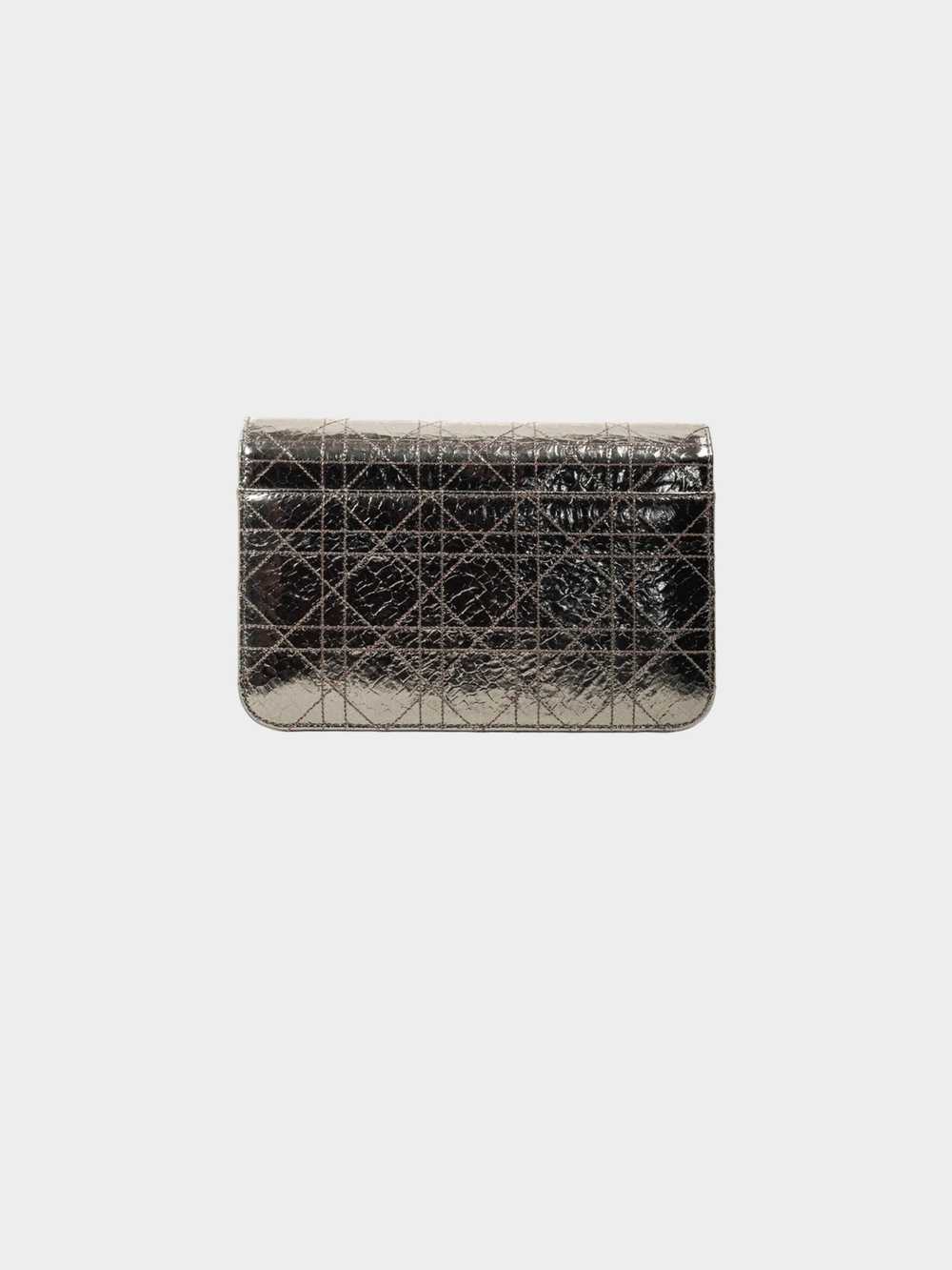 Christian Dior 2016 Metallic Cannage Crinkled Lea… - image 2