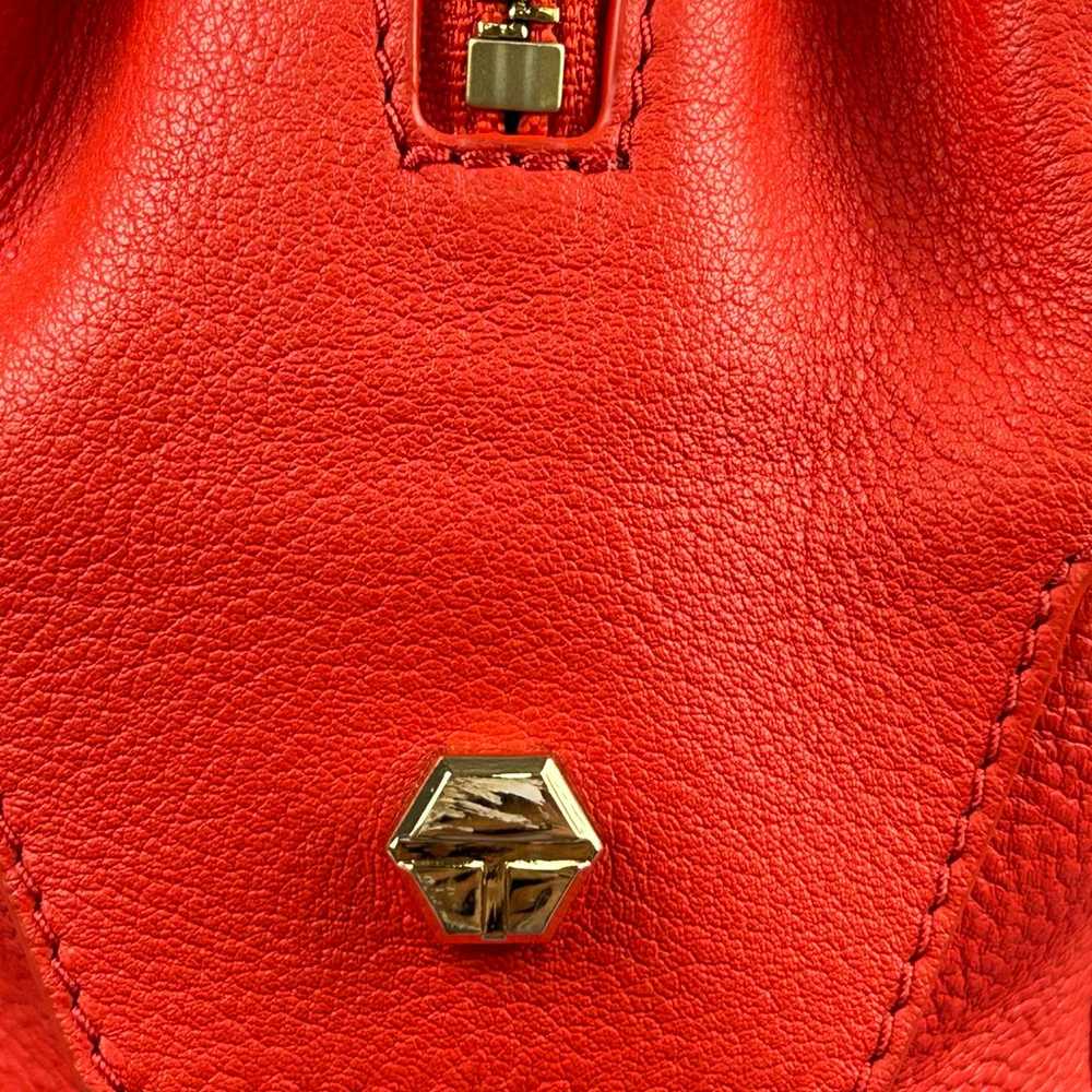 Tory Burch Women's Triple Zipper Bag/ Purse Orang… - image 3