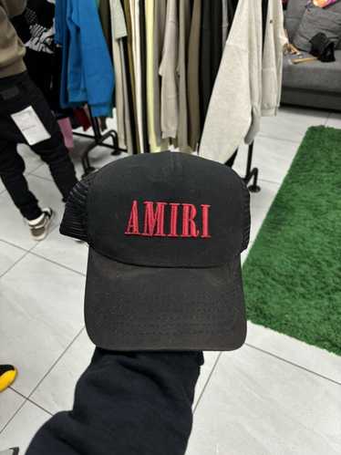 Amiri Amiri black red trucker hat