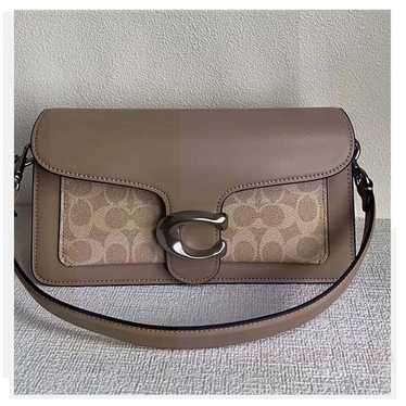 Coach Tabby 26 With Signature Canvas Sand Taupe/Si