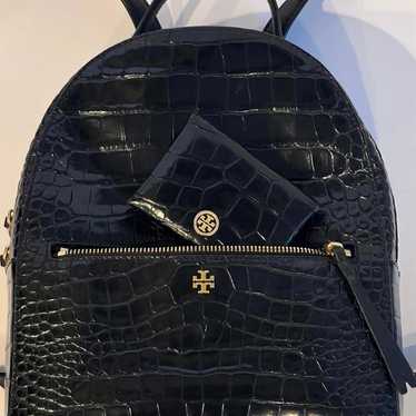 TORY BURCH Croc-Embossed Backpack Special Pairing!